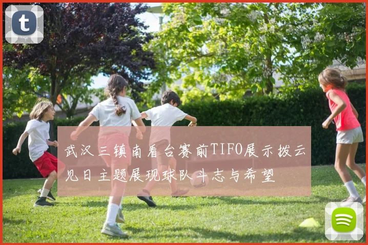 武汉三镇南看台赛前TIFO展示拨云见日主题展现球队斗志与希望